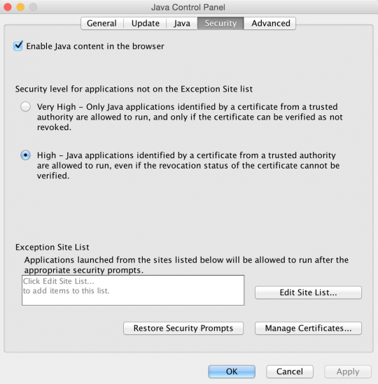 Java For Mac Security