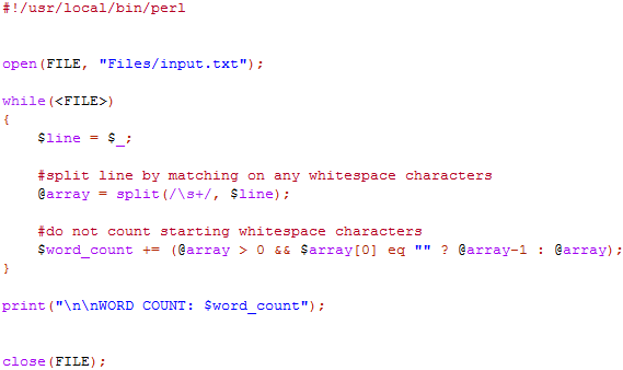 Use Perl s Regex To Count The Of Words In A File HumairAhmed