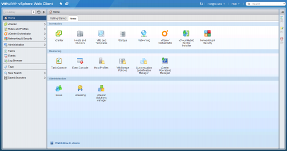 vSphere Web Client: Connecting to vCenter with NSX-vSphere vCenter plugin installed