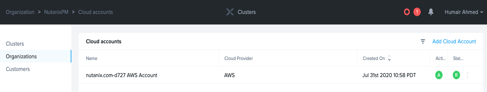 Configured Cloud Account